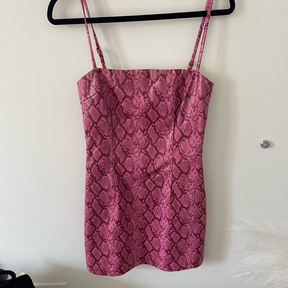 Tiger Mist Pink Snake Print Dress